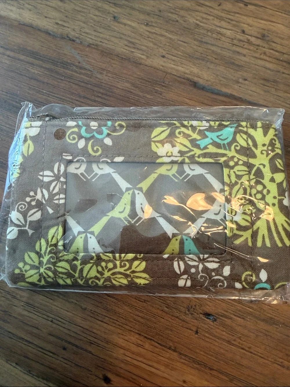 Vera Bradley ID case with key ring.